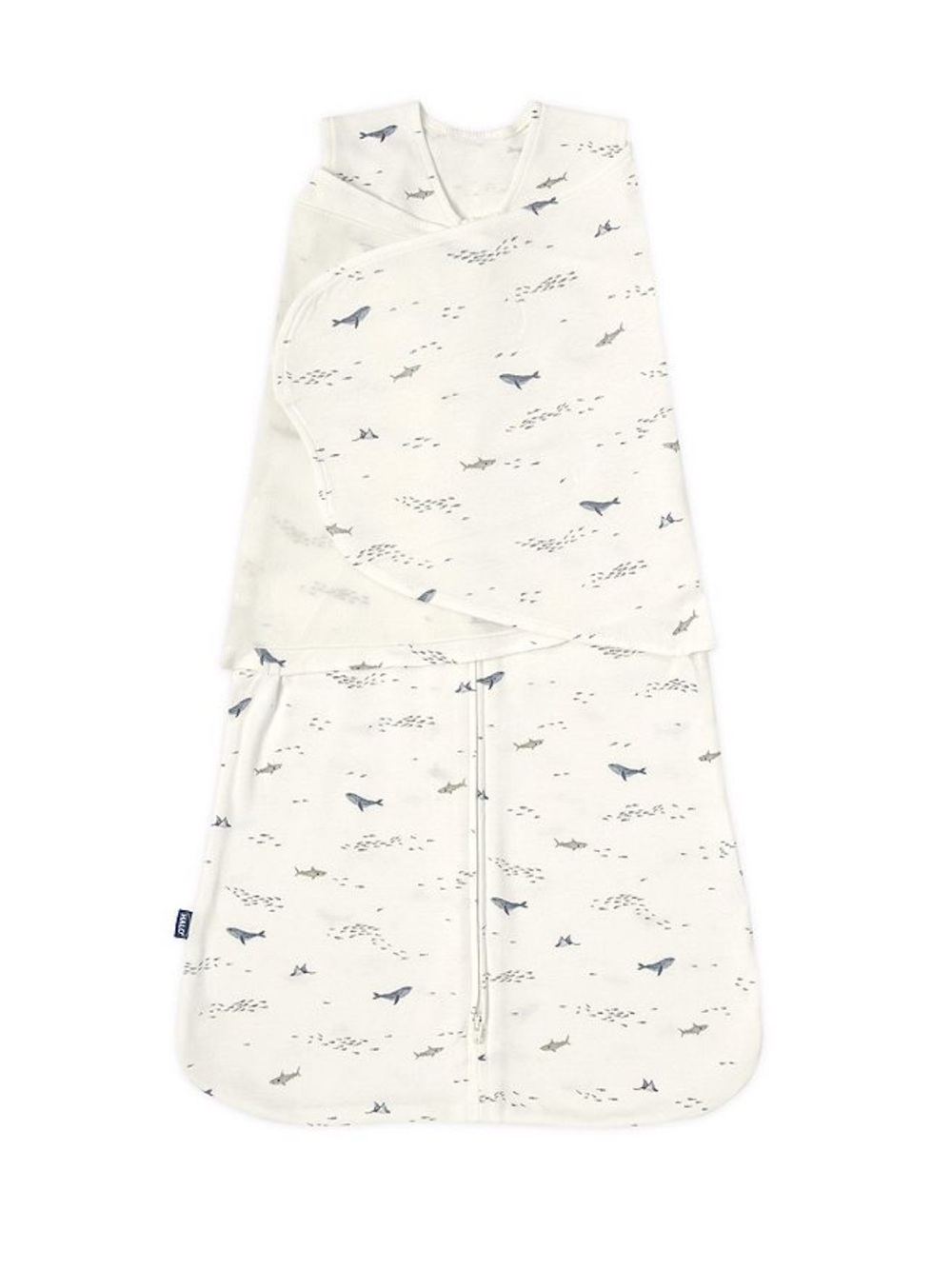 HALO Cotton SleepSack 3-Way Swaddle Ocean Life Whale Print Size 3-6M